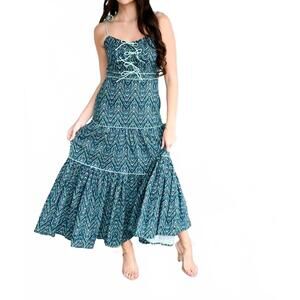 NEW NEVER A WALLFLOWER lindsey long dress in zig zag